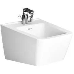 VitrA Equal Wand-Bidet 7246B403-0288 39,5x54cm, Hahnloch mittig/Überlaufschlitz, weiß VC