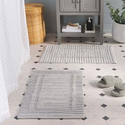 SAFAVIEH Greyson Striped 20 x 32 Inch Cotton Bath Mat Set of 2