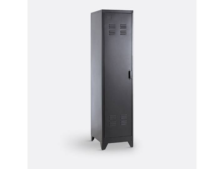 LA REDOUTE Armoire vestiaire américain métal acier, Hiba Noir