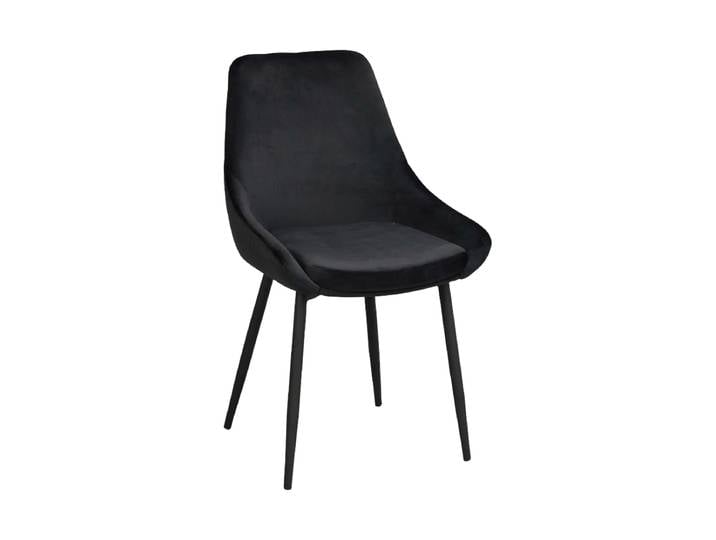 Design Esszimmerstuhl „Sina“ Samt Schwarz Rowico