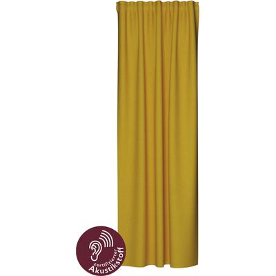 Vorhang HOMING "Allen, 1 Stück, verdeckte Schlaufen, blickdicht, Thermo" Gr. 1, gelb (safran), B:140cm H:245cm, Polyester, Gardinen, blickdicht, Akustik, Lärmschutz, Wohn-, Schlaf-, Kinderzimmer, Thermo