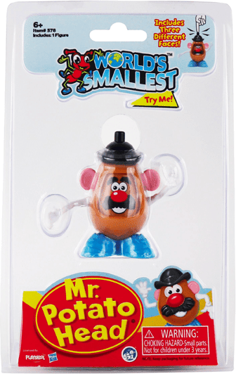 Worlds Smallest World's Smallest Mr. Potato Head - 3 Faces to Swap - Choking Hazard: Small Parts - Age 6+