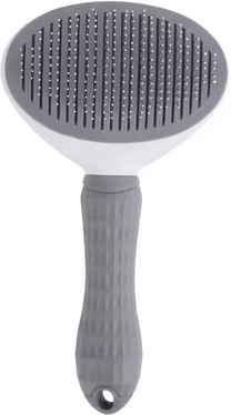 Inspire Curations FurEase Self Cleaning Pet Grooming Brush For Dogs & Cats gray
