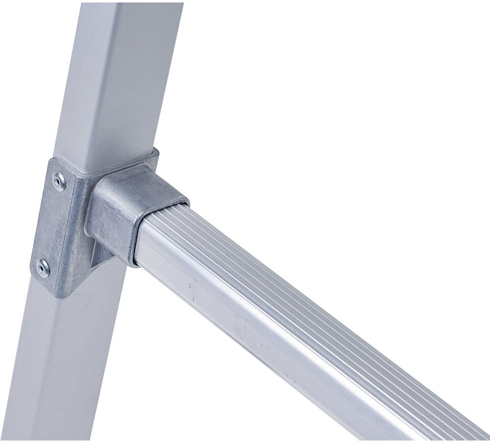 Profi-Stufenleiter, einseitig begehbar, Aluminium eloxiert, mit Werkzeugablage, für Handwerk und Industrie, 7 Stufen inkl. Plattform ZARGES