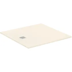 Ideal Standard Quadrat-Brausewanne Ultra Flat S+ Sandstein 1200x1200 mm, 30 mm Höhe, Bodenebener Einbau möglich