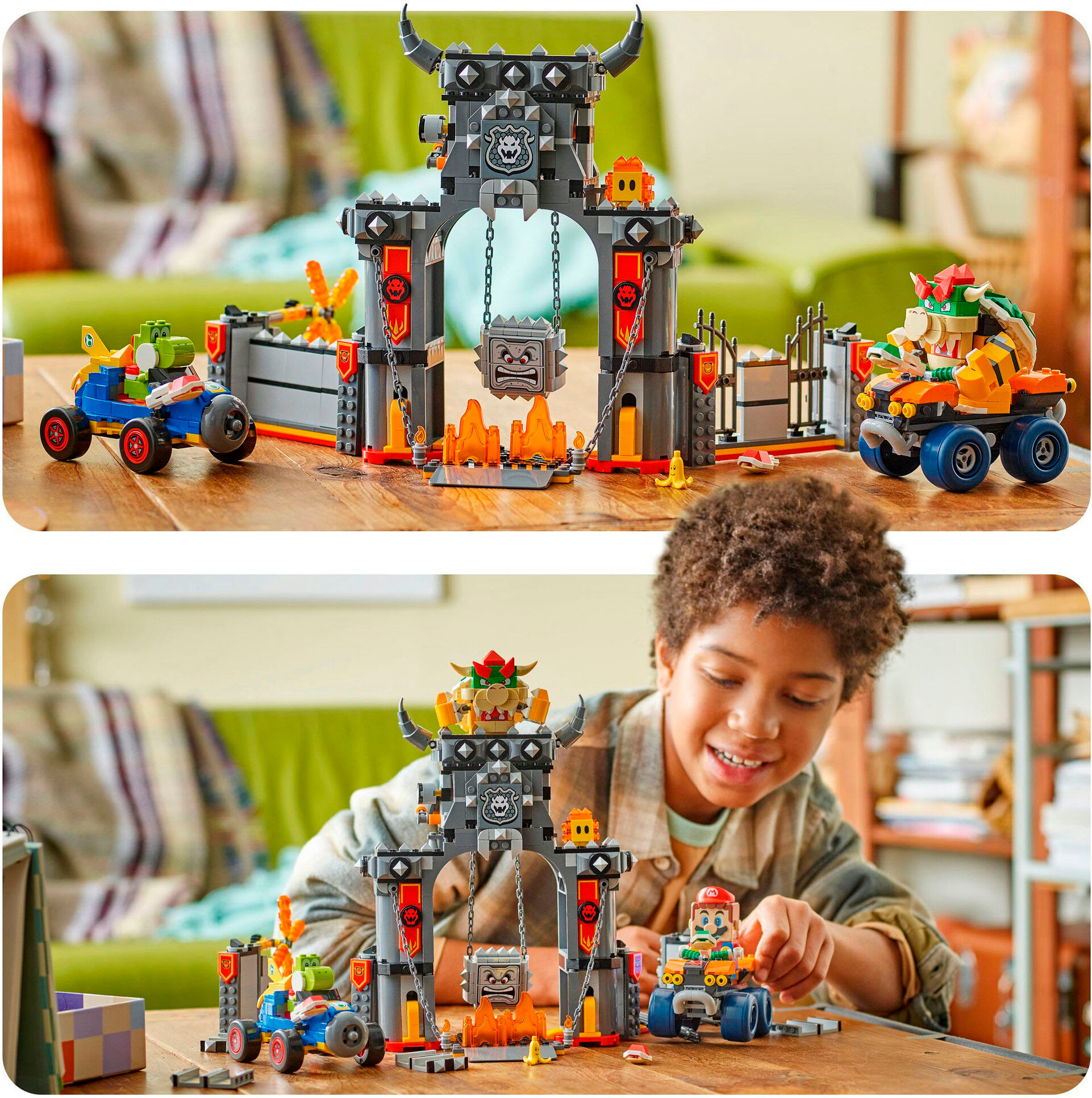 Konstruktionsspielsteine LEGO "Mario Kart – Bowsers Festung (72039), LEGO Super Mario", bunt, Spielbausteine, Kinder, Kunststoff, Konstruktionsspielsteine, Made in Europe