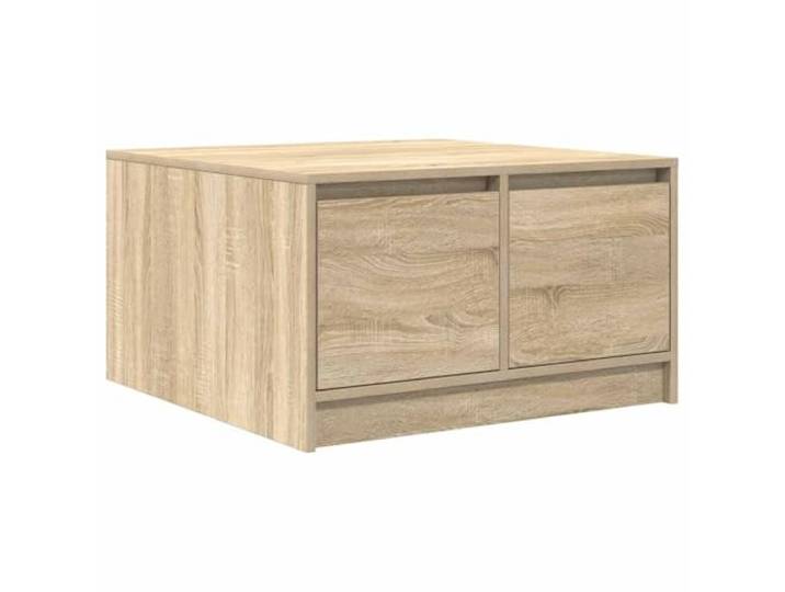 LASWWQMRF Couchtisch mit 4 Schubladen Sonoma-Eiche 70,5x70x40 cm Vier geräumige Schubfächer bieten ordentlich Platz für Zeitschriften und Fernbedienungen im Wohnzimmer oder Büro.