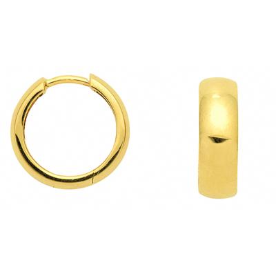 Paar Creolen ADELIA´S "Damen Goldschmuck 1 Paar 585 Gold Ohrringe / Creolen Ø 14 mm", gold, Ohrringe, Damen, Damen, Gold, 585 Gold Goldschmuck für Damen
