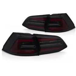 Voll LED Lightbar Rückleuchten passend für VW Golf 7 Variant 17-20 Schwarz Smoke