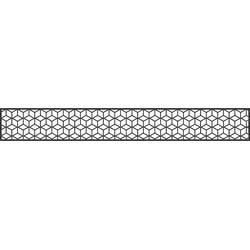 GroJa Designeinsatz Cubes - Aluminium Anthrazit 180x30 cm