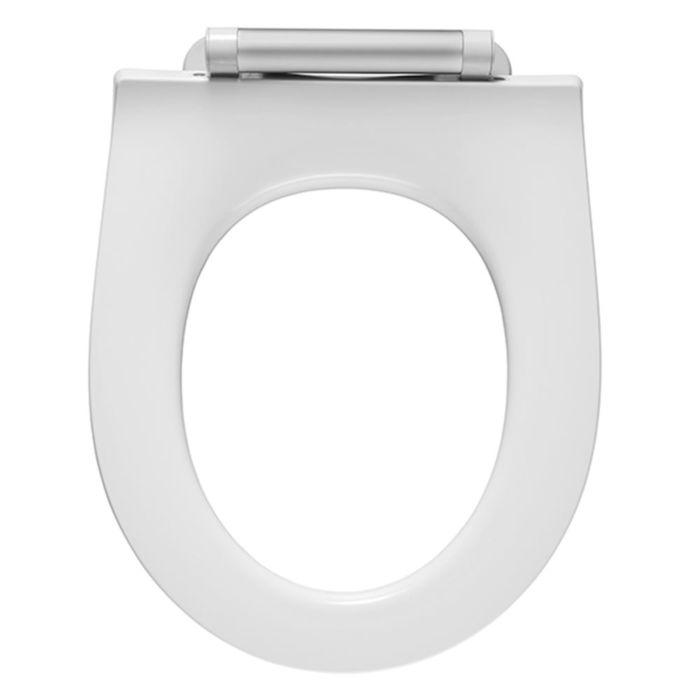 Pressalit Projecta D Solid Pro WC-Sitz 1001011-DG4925 weiß polygiene, ohne Deckel, Standard, Kombi-Scharnier DG4, Edelstahl