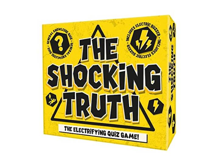 De schokkende waarheid! Elektrificerende algemene kennis quiz spel. Inclusief elektrische zoemer. Familie/partij spellen.