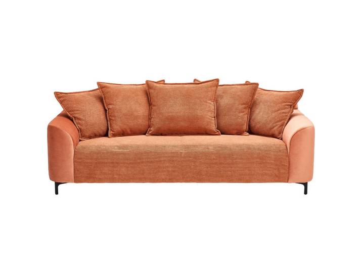 Carryhome 3-Sitzer-Sofa, Rost, Metall, 228x84x99 cm, Typenauswahl, Rücken echt, Wohnzimmer, Sofas & Couches, Sofas, 3-Sitzer Sofas
