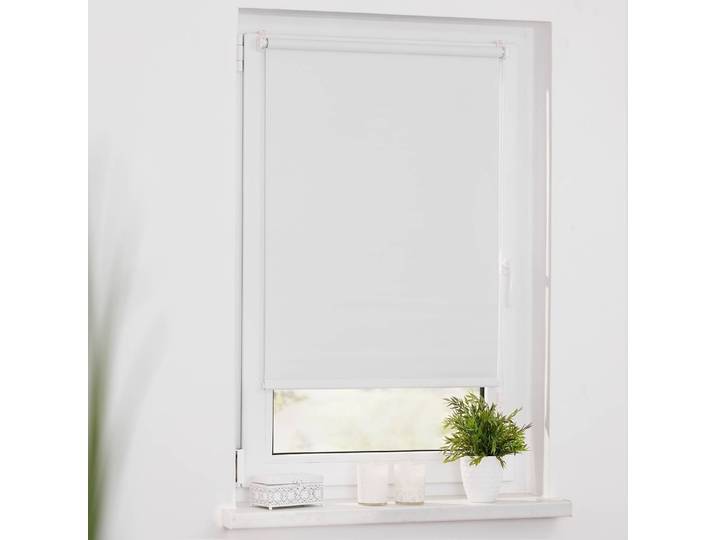 Klemmfix-Rollo Clanes 60 x 150cm Weiß/Weiß