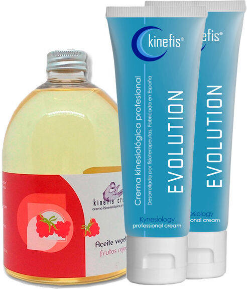 Pack Massagem Kinefis Energy: Kinefis Evolution + Óleo de Frutos Vermelhos Kinefis: Alívio da dor, da inflamação e grande contribua de energia
