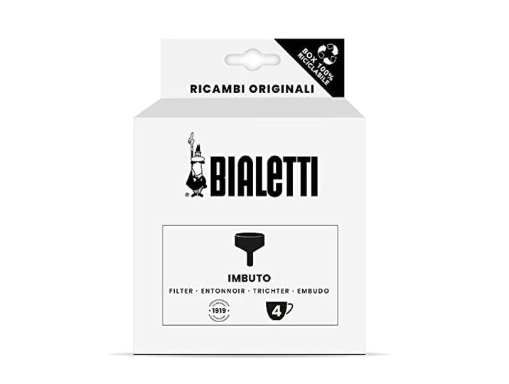 Bialetti Reserveonderdelen, inclusief 1 trechterfilter, compatibel met Moka Induction Bialetti 4 kopjes