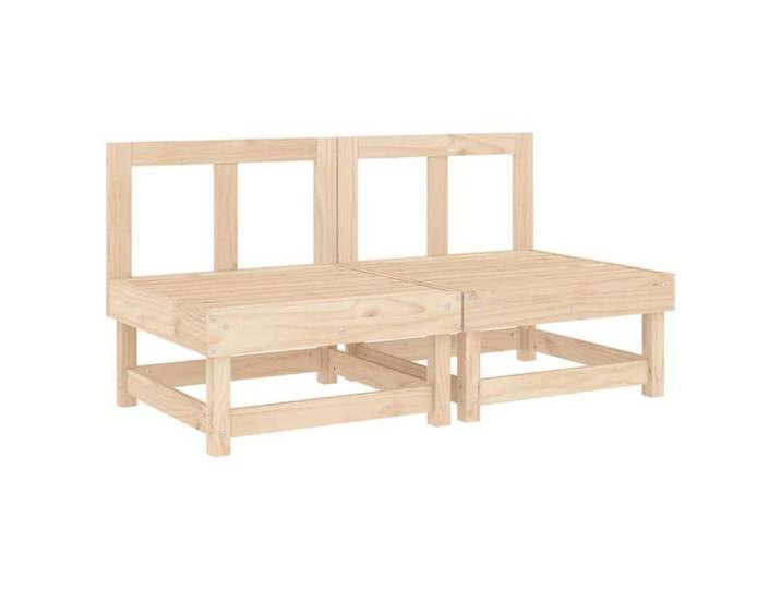 NEW 2025  Canapés centraux de jardin - Ensemble de 2 - bois de pin massif GGK462