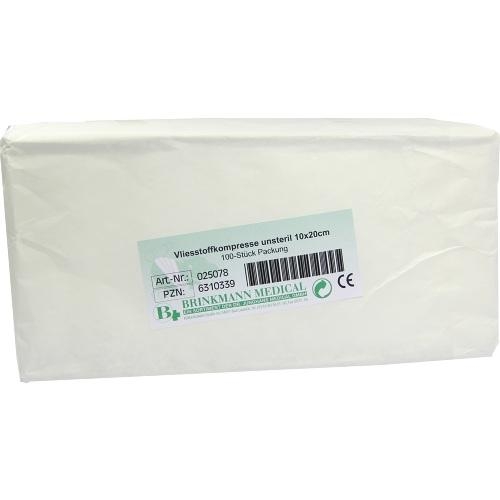 Brinkmann Medical ein Unternehmen der Dr. Junghans Vliesstoffkompressen 10x20 cm unsteril 4fach 06310339