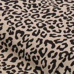 Baumwoll-Canvas "Leo", braun/schwarz