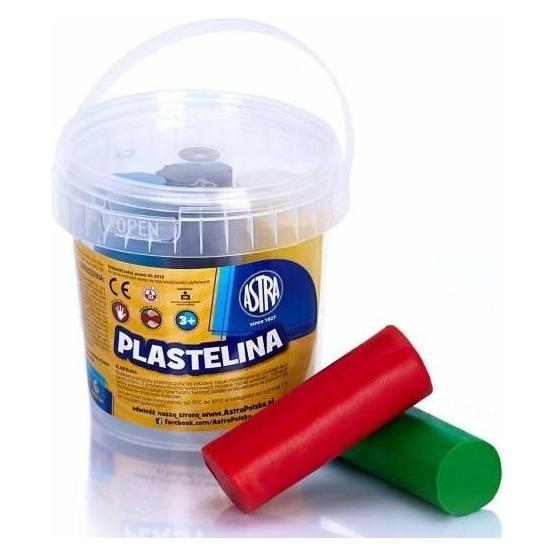 Astra Plastilin 6 Farben im Eimer (WIKR-077029)