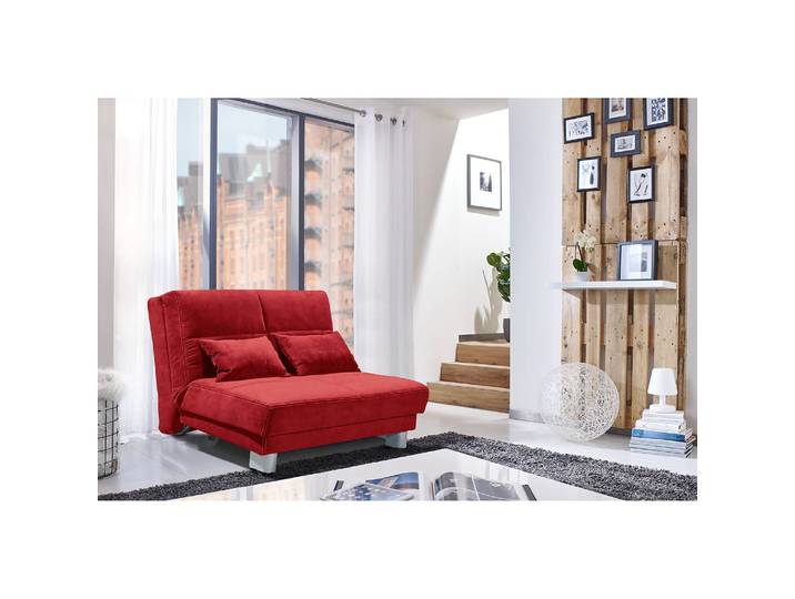 Canapé convertible Rakir Rouge Microfibre Enza 120cm Scandi