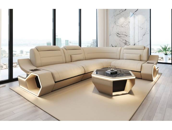 Ecksofa Pescara L-Form aus Stoff