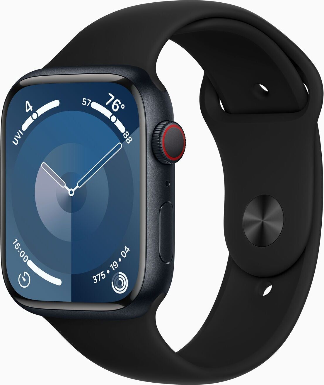 Apple Watch Series 9 Aluminium 45 mm (2023)   GPS   Midnight   black Sport Band M/L - Refurbished