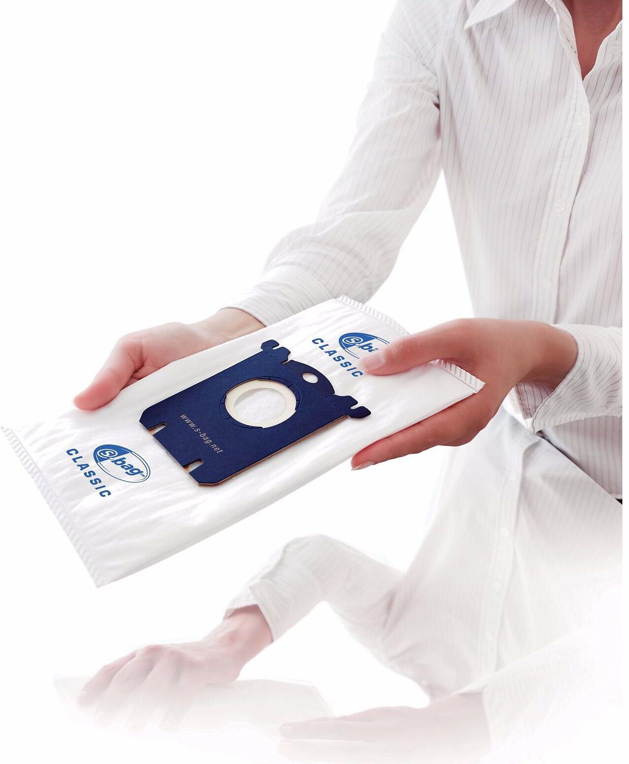 Philips Staubsaugerbeutel "FC8021/03 s-bag Classic", weiss (weiß, blau), Staubbeutel, Standardmass passend für div. Staubsauger, 4er Pack, Staubsaugerbeutel weiß, blau Einheitsgröße
