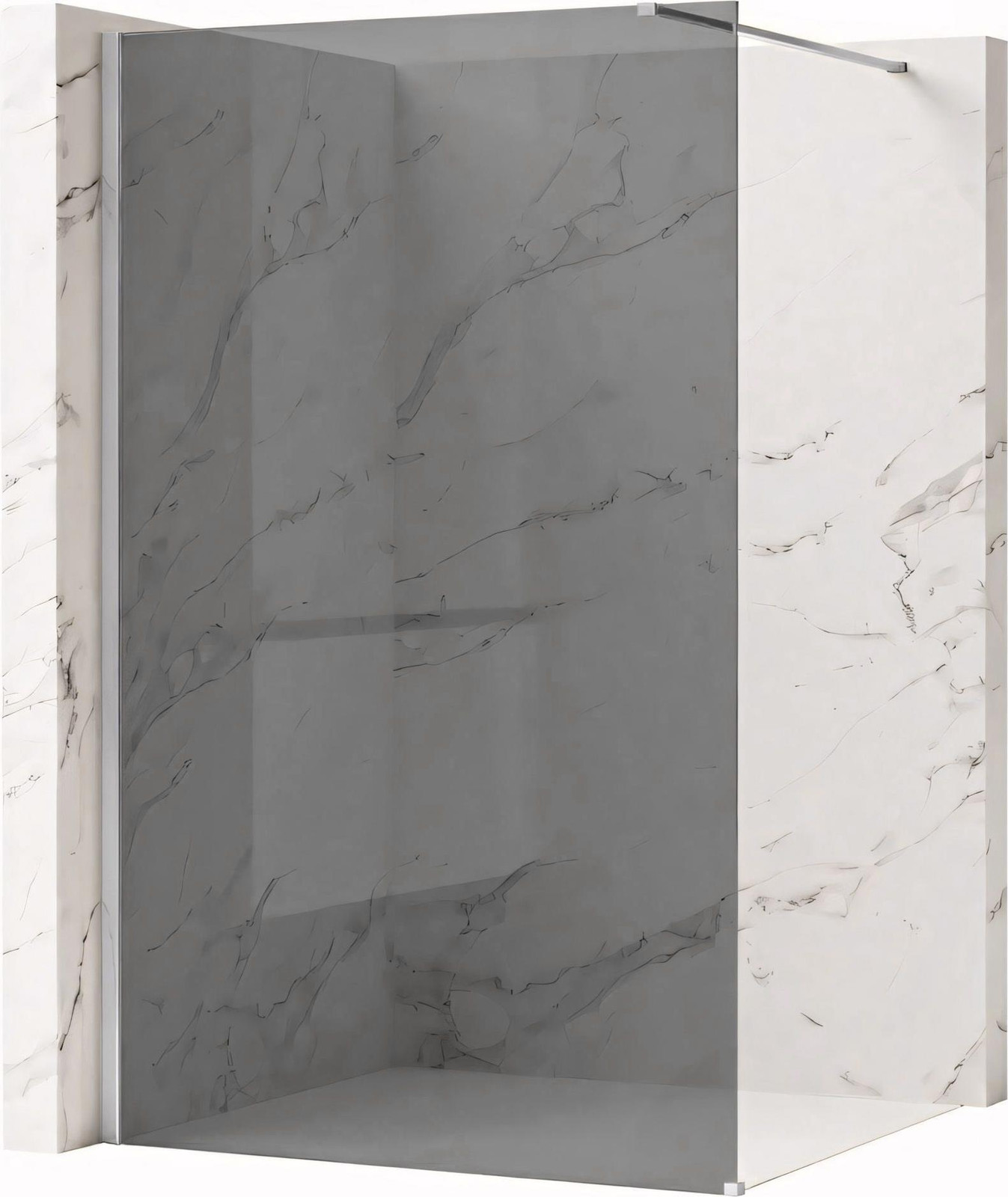 Rea Walk-in Douchewand Flexi Grey / Chrome 120