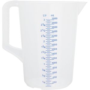 Schneider-GmbH Messbecher 200014, aus Kunststoff, mit ml / Liter Skala, hitzebeständig, 3 Liter