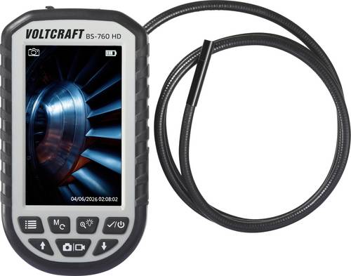VOLTCRAFT BS-760 HD Endoskop Sonden-Ø: 5.5mm Sonden-Länge: 1m Wärmebild Kamera im Gehäuse Akku 18650