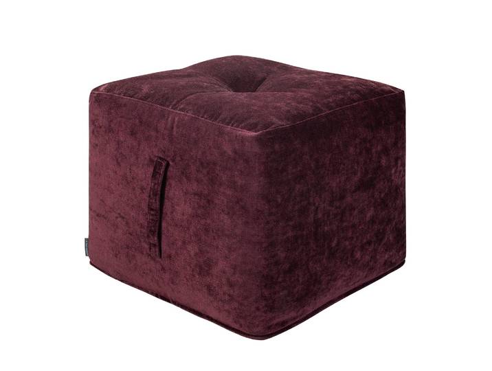Sitzwürfel Piton Samt 47 x 42 x 47cm Violett/Zwetschge