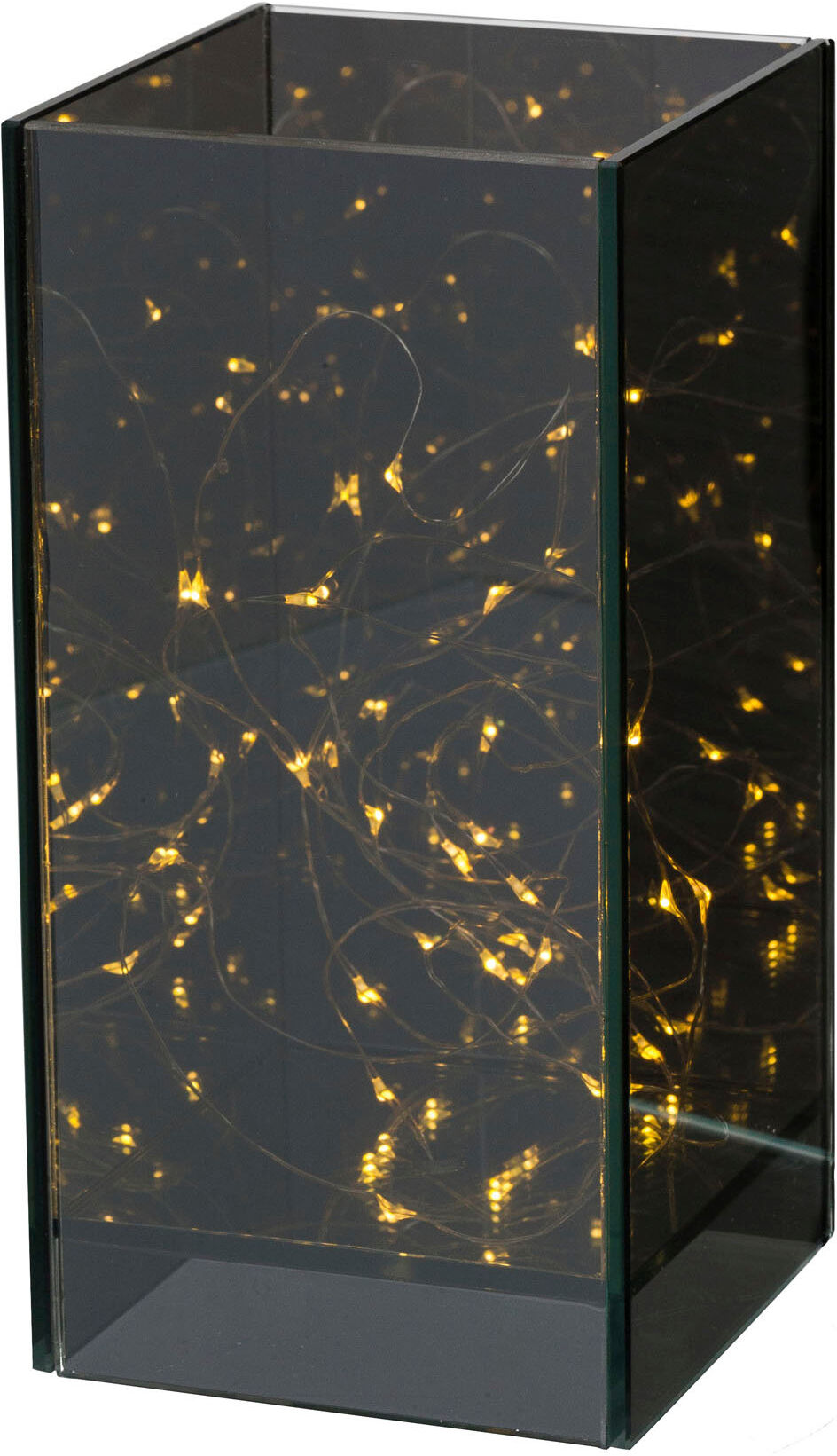 LED-Dekofigur CREATIV HOME "Dekosäule", gold (schwarz), B:10cm H:20cm T:10cm, Dekofiguren, LED-Dekofigur, mit LED-Beleuchtung schwarz B/H/T: 10cm x 20cm x 10cm