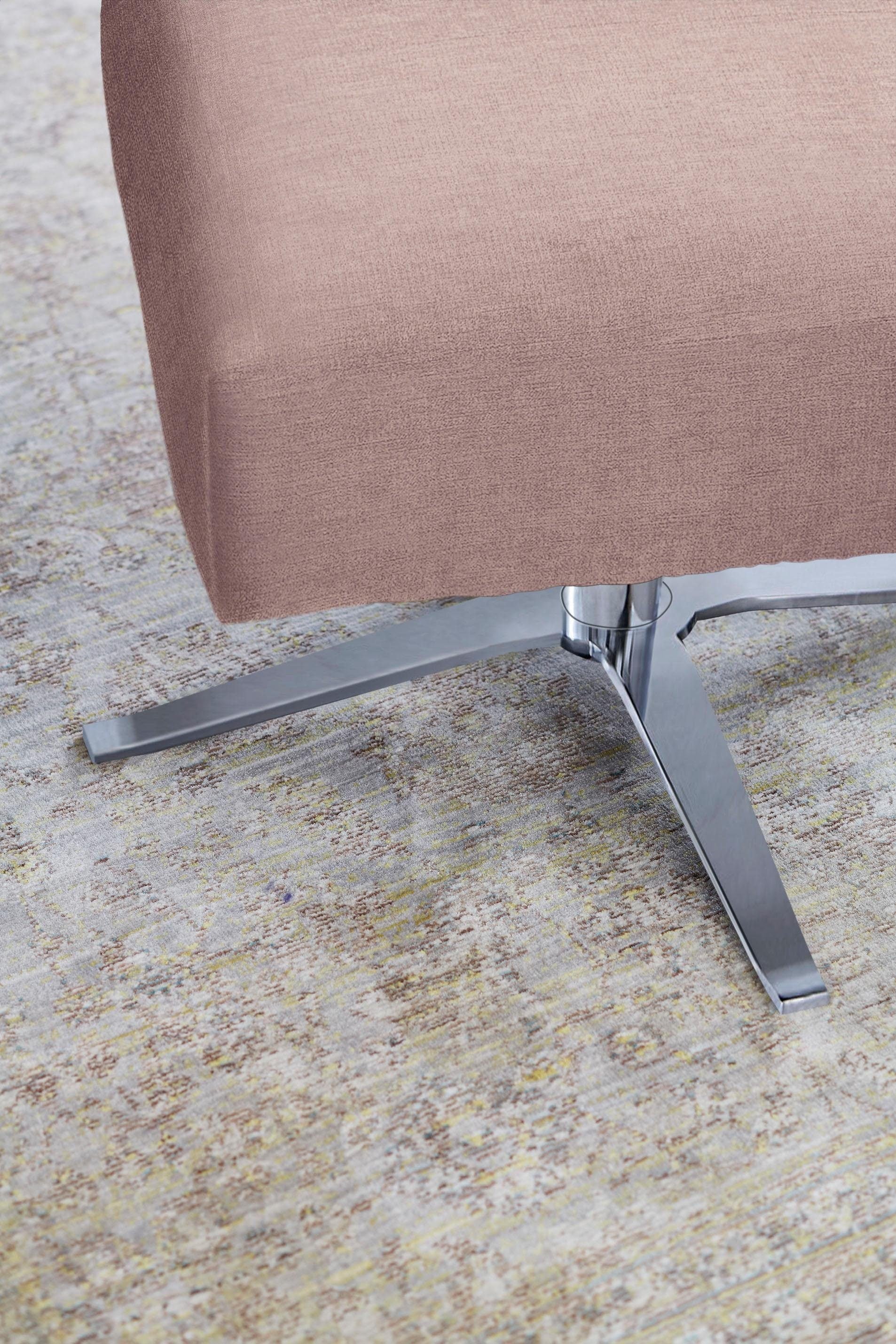 Hocker "Lineo", rosa (rosa matrix), B:60cm H:46cm T:60cm, SCHÖNER WOHNEN-KOLLEKTION, Hocker, Hocker