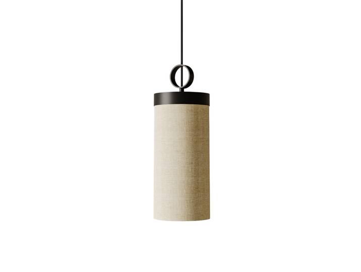 Nooi Suspension Cream/Matt Black - Aromas del Campo - Salon / séjour - Scandinave - Tissu / textile - Avec abat-jour