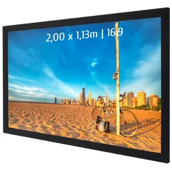 KIMEX - Rahmenleinwand 2,00 x 1,13m - Format 16:9