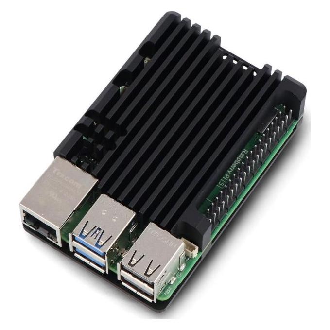 Justpi Obudowa do Raspberry Pi 5 - aluminiowa - czarna) (24108)