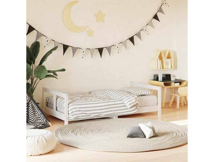 Blanc Cadre de lit pour enfant blanc 80x160 cm bois de pin massif - Lit bébé H18280