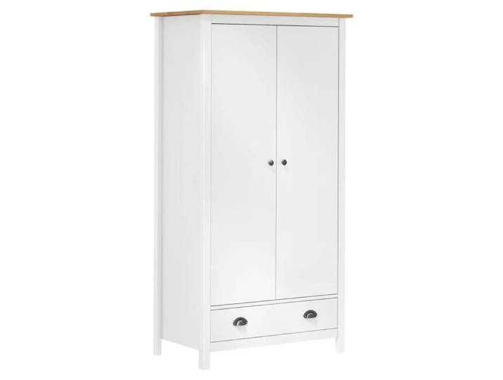 Garde-robe - ESTINK - KO7167 - 2 portes - Bois massif - 89x50x170 cm