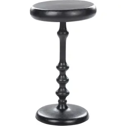 BEISTELLTISCH Aluminium schwarz rund 30 cm Atapo