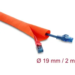 DELOCK Kabelschutzschlauch selbstschließend 2m x 19mm orange