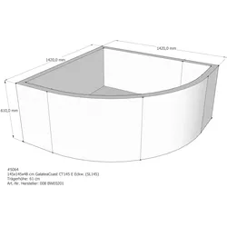 Badewannenträger passend für Galatea CT 145 E 145 × 145 × 48 cm