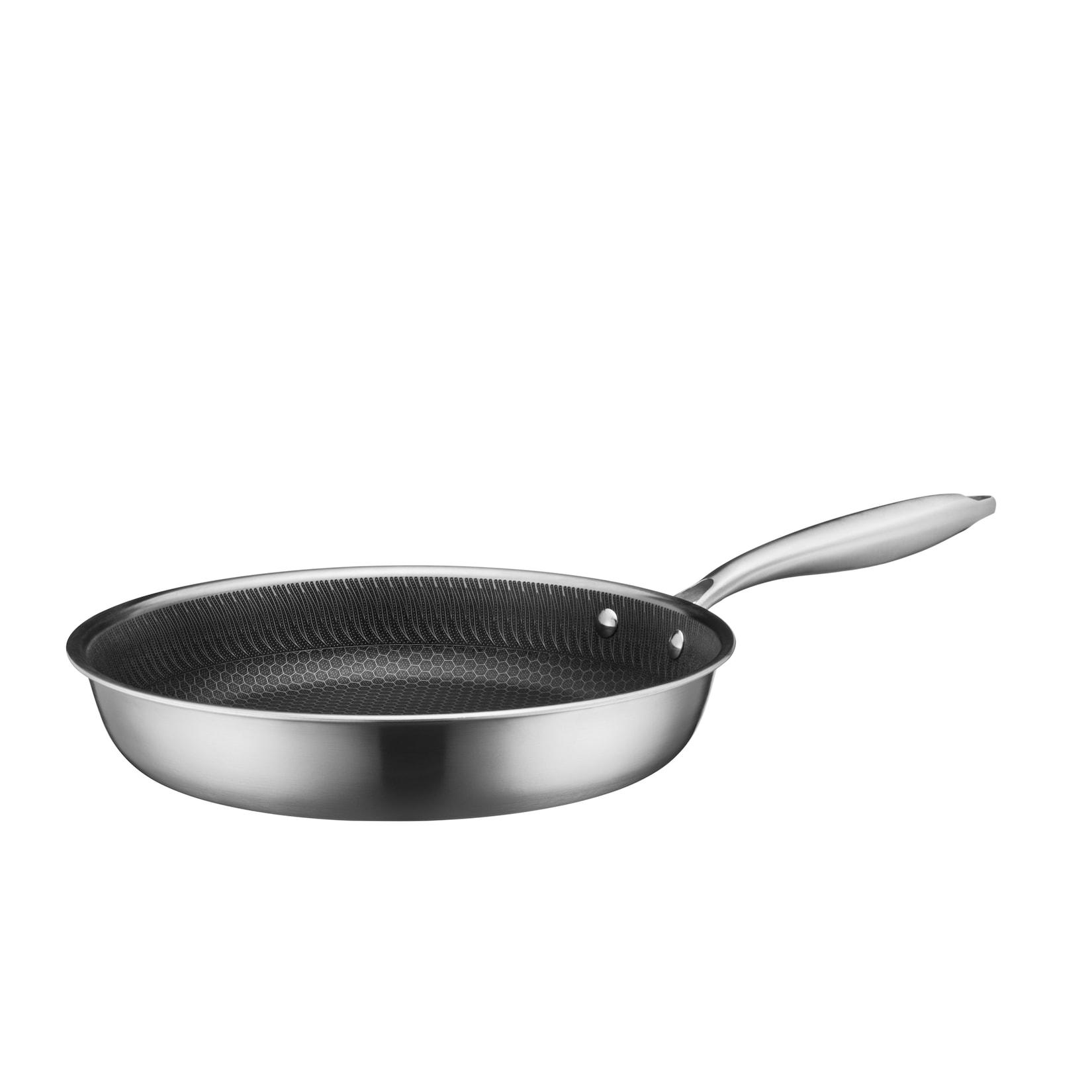 Mäser Bratpfanne 24 cm, Edelstahl Hestia Keramik Silber / Schwarz