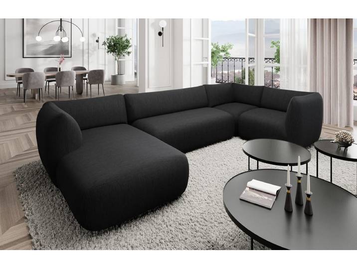 Stoff Wohnlandschaft Madrid U-Form