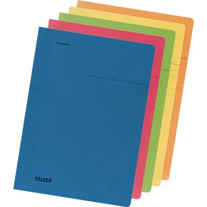 Falken 10341261 A4 Schnellhefter Pappe sortiert, 10 Stück