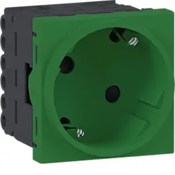 Hager GS10226024 Steckdose 1-fach SCHUKO Direkt Klipping 45x45 33° Verkehrsgrün
