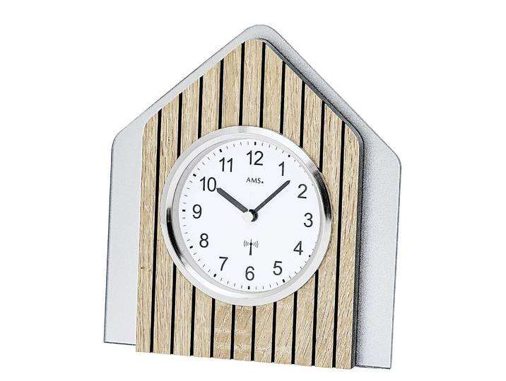 Horloge Kronberg MDF panneau de fibres à densité moyenne enduit 17 x 19 x 5cm Multicolore/Imitation chêne de Sonoma