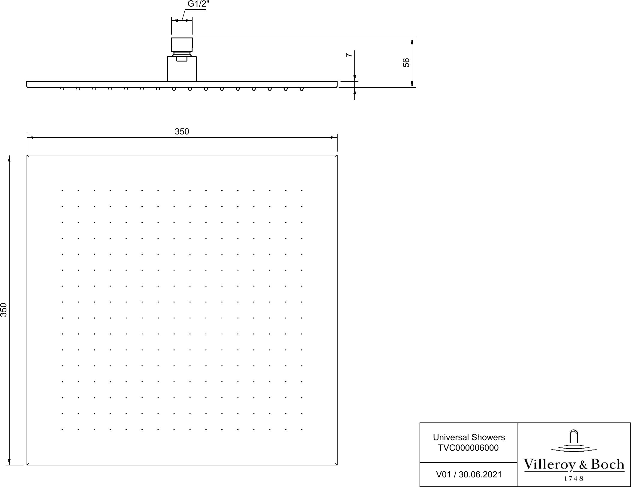 Villeroy & Boch Regenbrause Universal Showers TVC00000600061