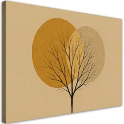 LEINWANDBILD Japandi Baum Abstraktion 60x40cm