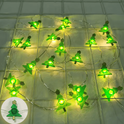 Inspire Picks Santa & Snowman Christmas LED Light String Festive Holiday Decoration 4 1m 10led